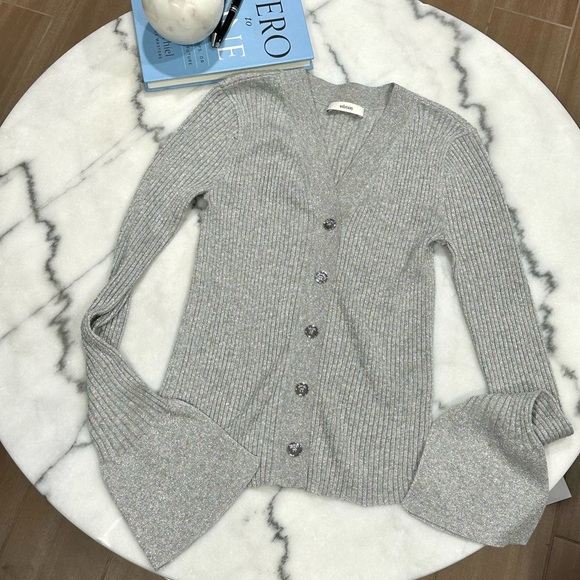 Edition brand women’s Christmas sweater shiny super elegant knit long sleeves - Picture 1 of 3